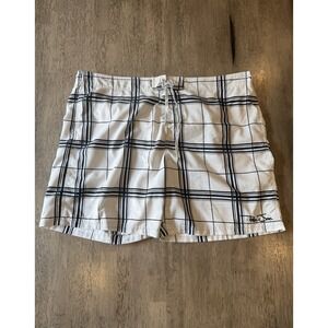 Ron Jon Surf Shop Board Short Swim Trunk 4XL Plaid Blue White